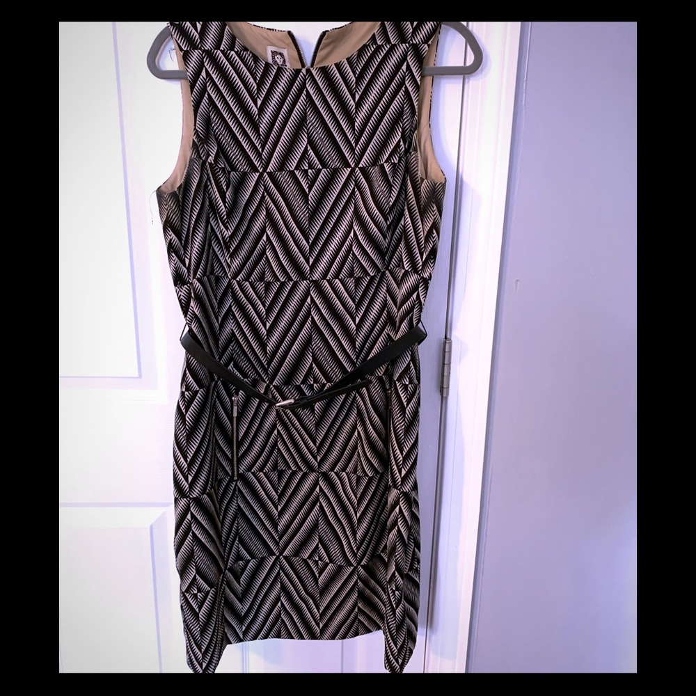 Anne Klein Black and Gold Dress